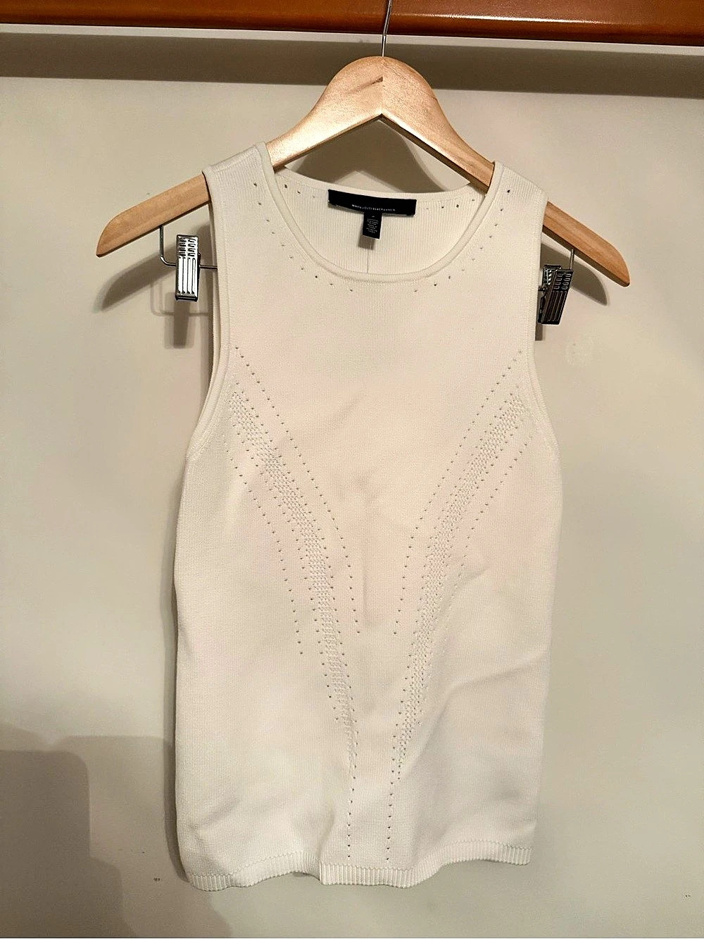 NWT - White House Black Market WHBMFORME Sweater Tank White - Size Small
